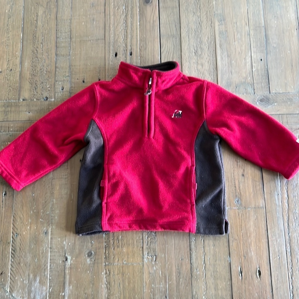 Janie and jack red fleece pullover